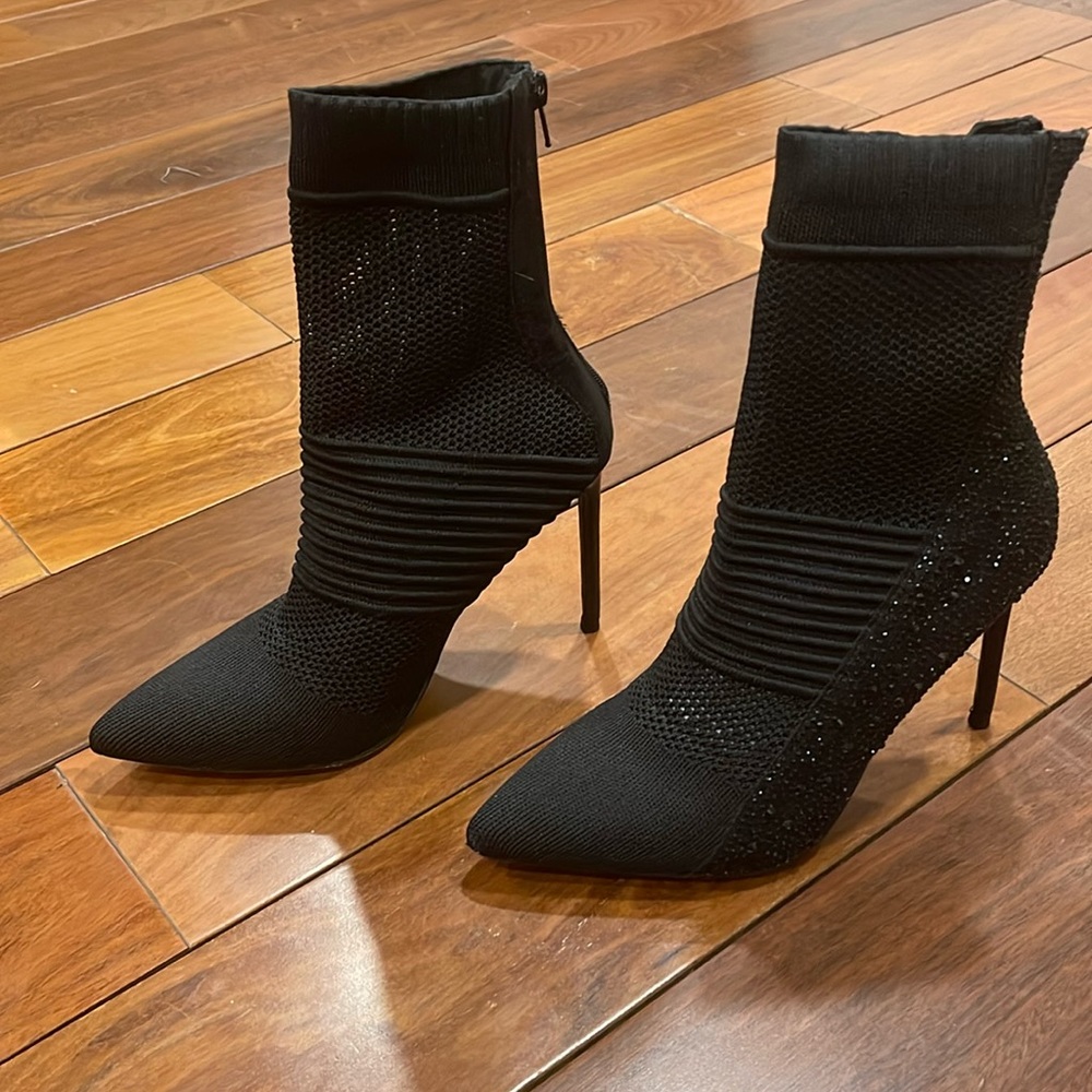 sexy black ankle boot